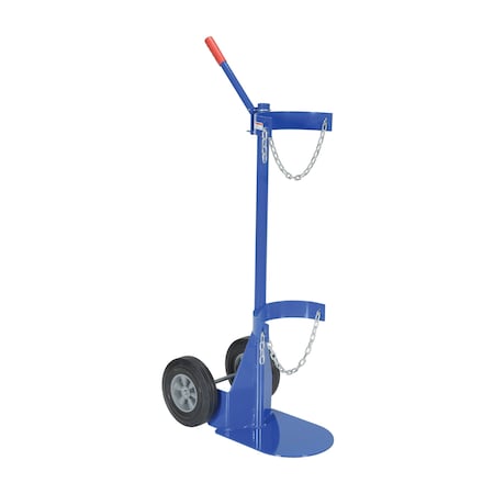 Vestil Blue Economy Portable Cylinder Lifter 500lb Capacity Hard Rubber Wheel CYL-D-1-HR